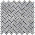 Snow White Herringbone Mosaic Tile