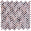 Oriental Pink Herringbone Mosaic Tile