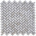Crema Marfil Herringbone Mosaic Tile