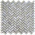 Light Irish Green Herringbone Mosaic Tile 1