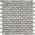 Snow White Brick Pattern Mosaic Tile