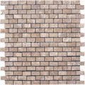 Noce Travertine Brick Pattern Mosaic Tile 2