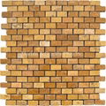 Golden Travertine Brick Pattern Mosaic