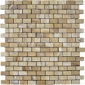 Golden Travertine Brick Pattern Mosaic Tile 2