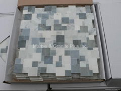 Opus Azzurro marble mosaic tiles (without gap)