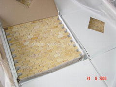 Chinese Crema Valencia Brick Pattern Mosaic Tiles