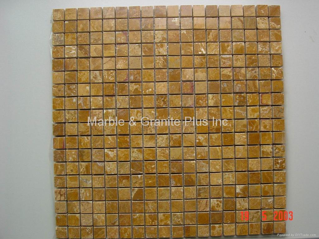 Giallo Tung marble mosaic tiles 2