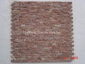 Rojo Alicante Split finish marble mosaic tile