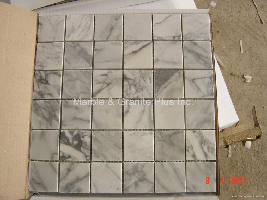 Bianco Carrara marble mosaic tiles 4