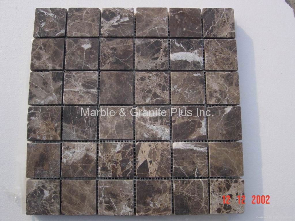 Marron Emperador Marble Mosaic Tiles 3