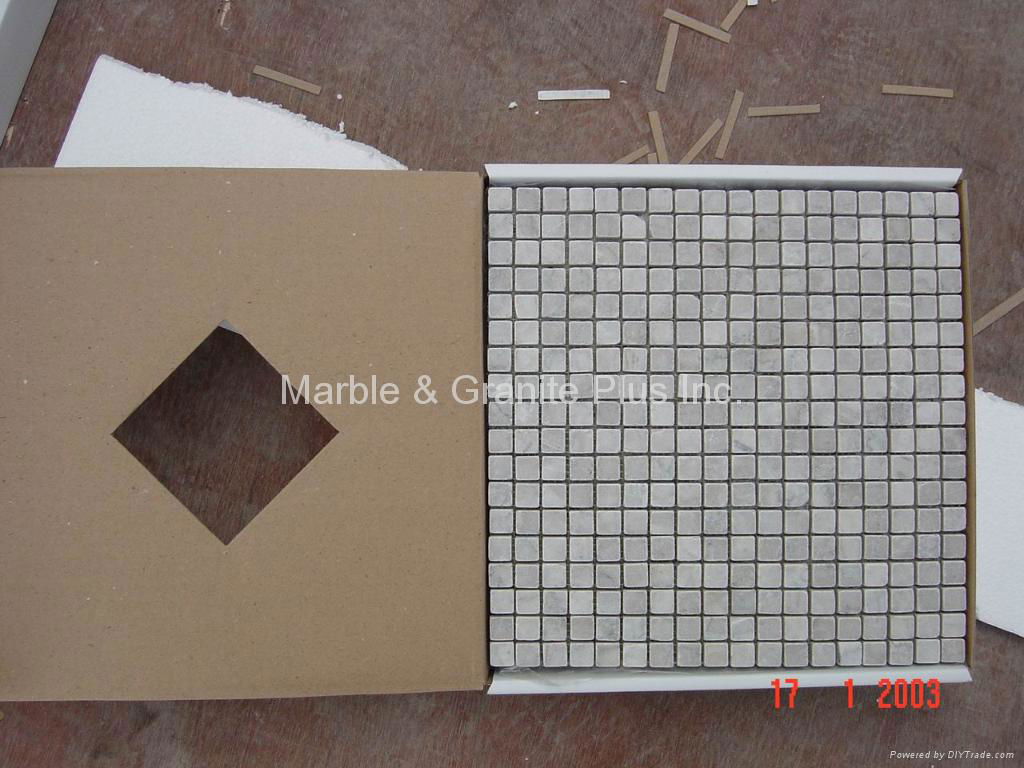 Cloudy Grey Marble Mosaic Tiles 3