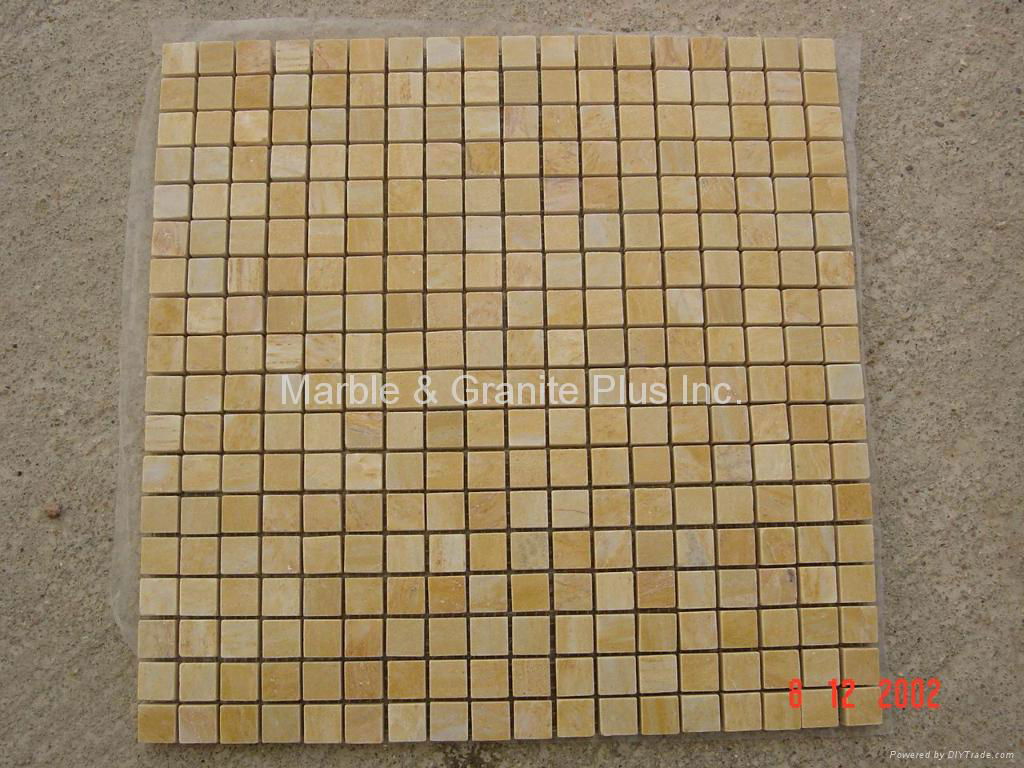 Giallo Oriental Marble Mosaic Tiles 2