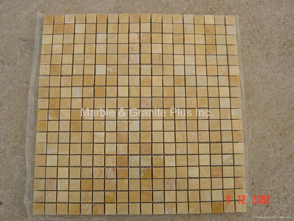 Giallo Oriental Marble Mosaic Tiles 3