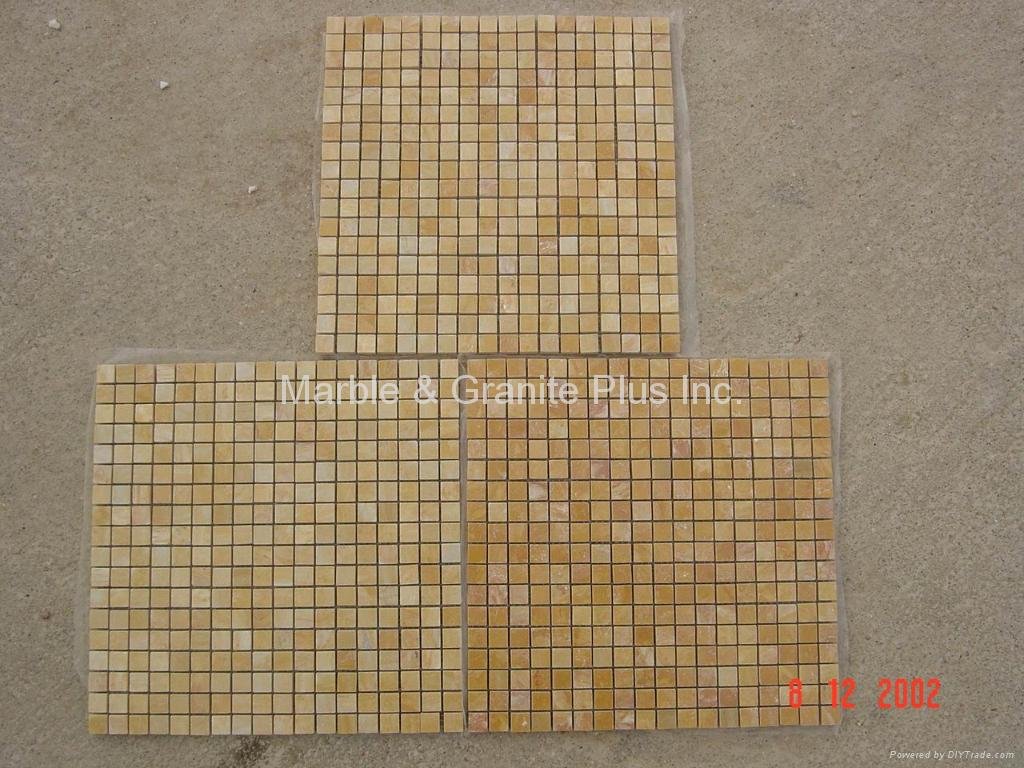 Giallo Oriental Marble Mosaic Tiles 4