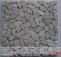 Crema Marfil, random mosaic tile,