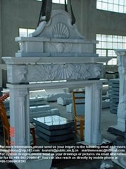 China White marble fireplace