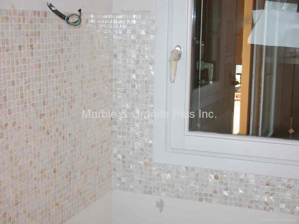 After Effect of Mesh Mounted MOP Mosaic Tiles