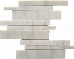 Cloud White brick mosaic tile