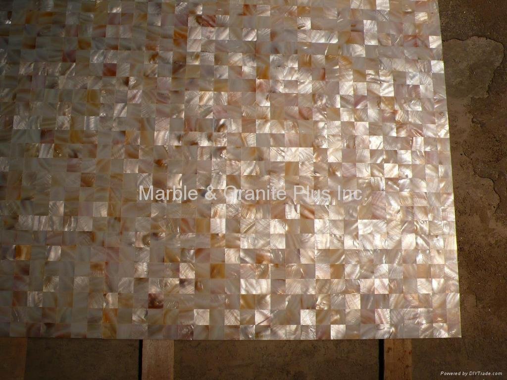 25x25mm/600x600x11 Solid White Mother of Pearl Tile, porcelain tile backing 5