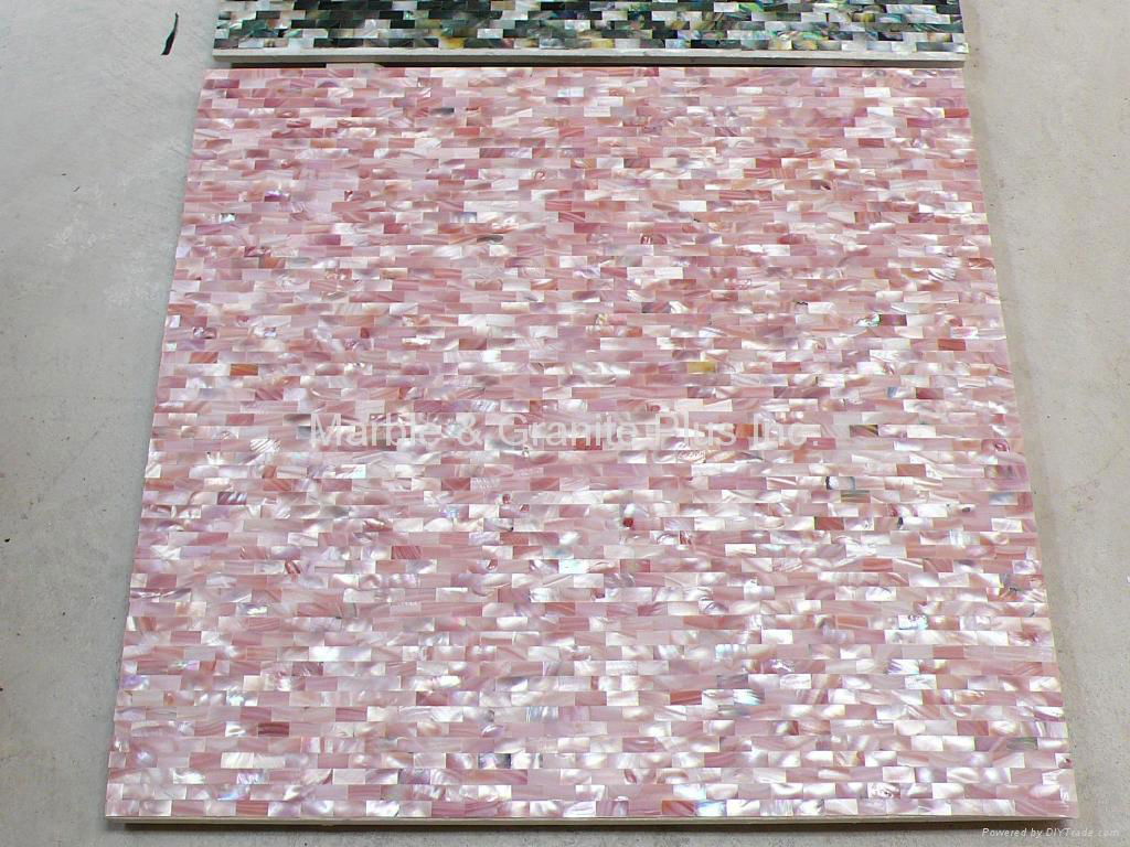 Solid Pink American Shell Mother of Pearl Tile