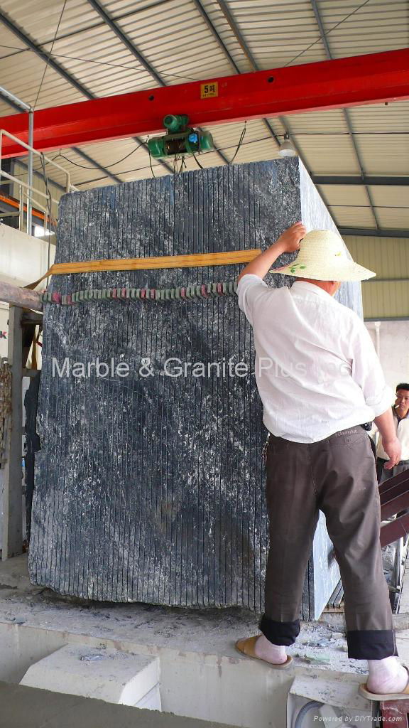 Nero Marquina marble slab (more white veins) 4