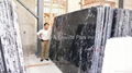 Nero Marquina marble slab (more white veins)