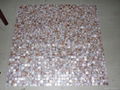 mesh Natural Brown shade mother of pearl mosaic tile