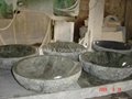 Granite bowl sink with natural cleft finish exterior 4