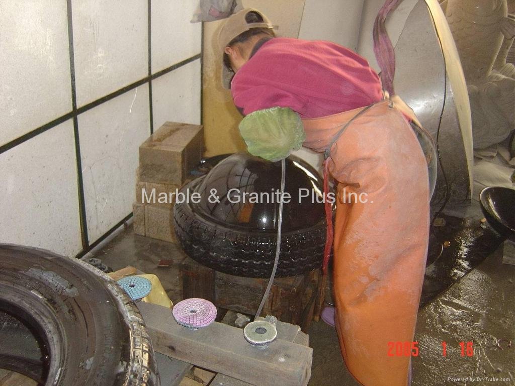Imperial Black granite lavatory sink 4