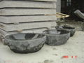 Natural Cleft finish granite lavatory sink