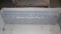 Solid front edge granite step