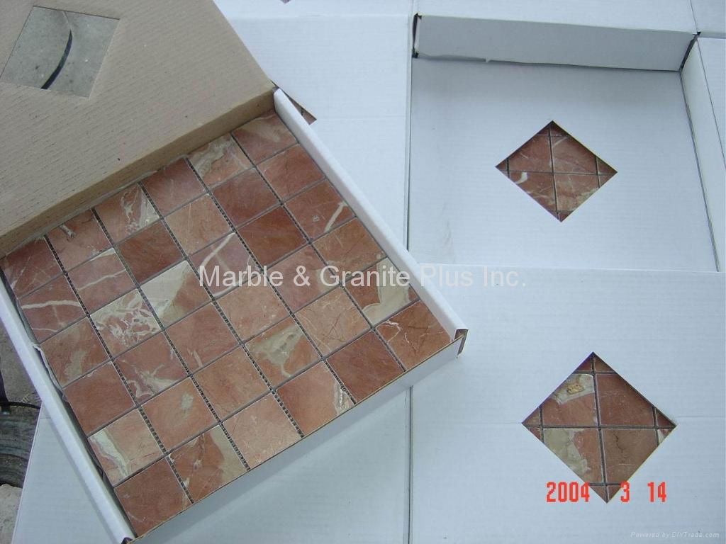 Rojo Alicante Marble Mosaic Tile 5