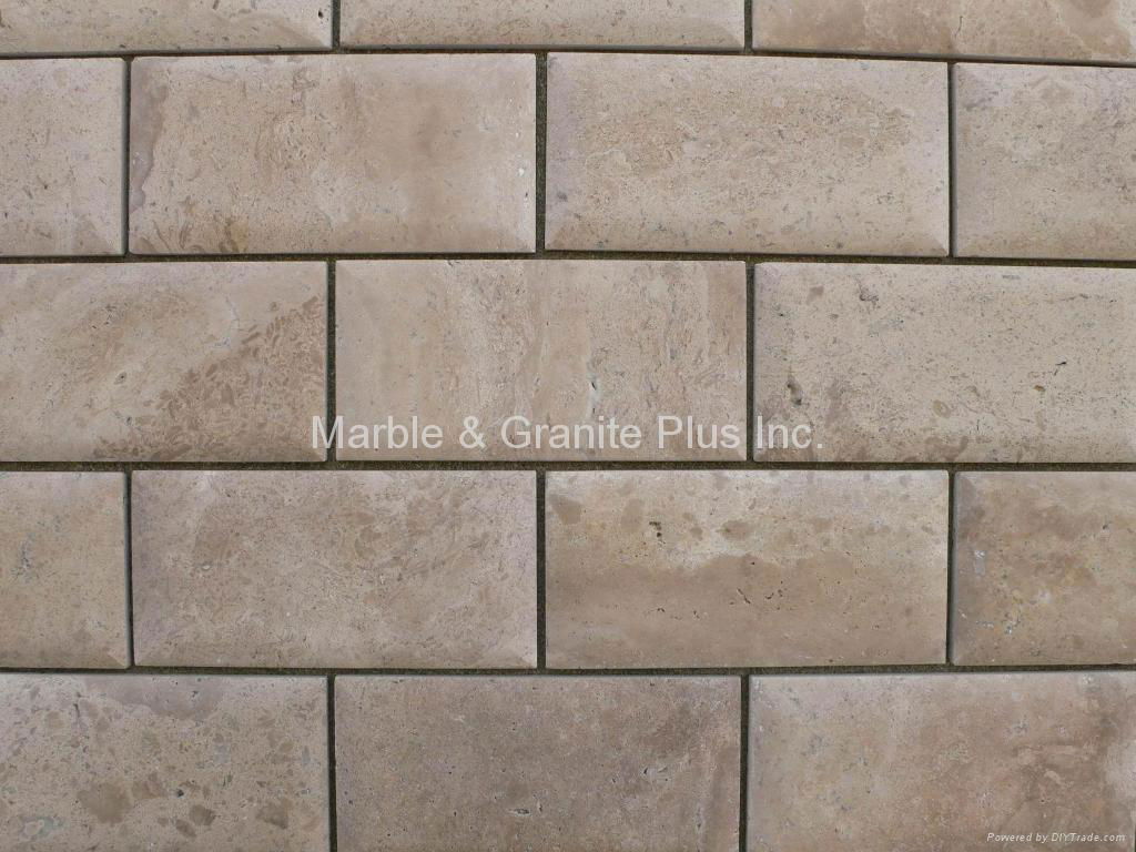 Pillow stone made out of China Beige Travertine 2