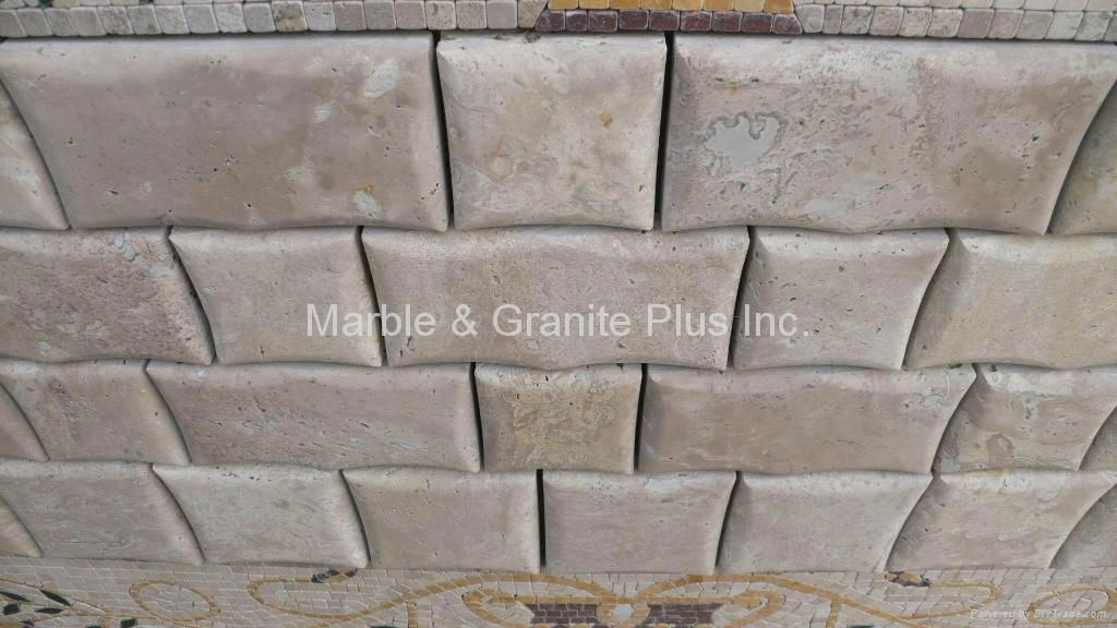 Pillow stone made out of China Beige Travertine 5