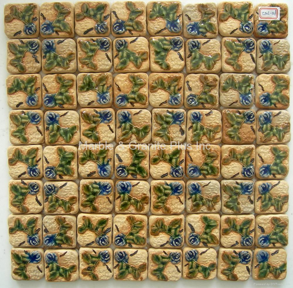 Handcrafted Terra Cotta Mosaic Tile