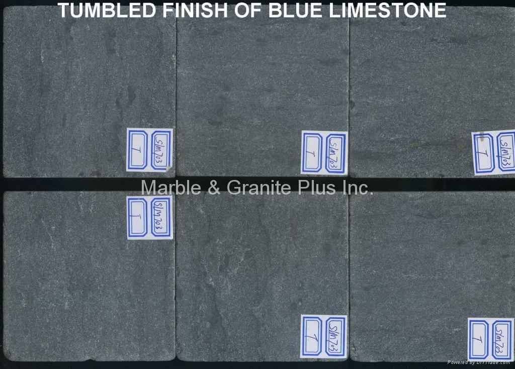 TUMBLED finish of Blue Limestone