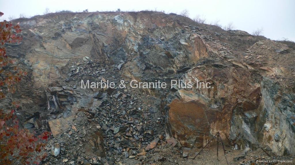 Oriental Green (Peacock Green) marble quarry