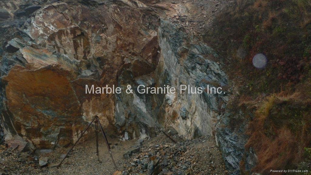 Oriental Green (Peacock Green) marble quarry 2