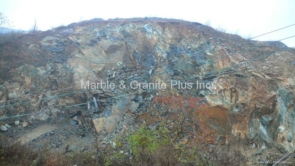 Oriental Green (Peacock Green) marble quarry 3