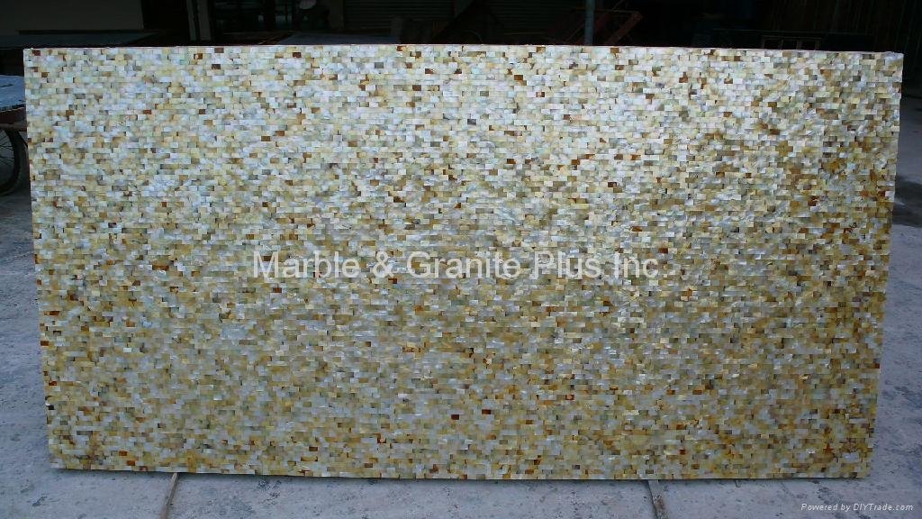 25x15mm/2430x1210x20mm Solid Yellowlip Seashell MOP slab 