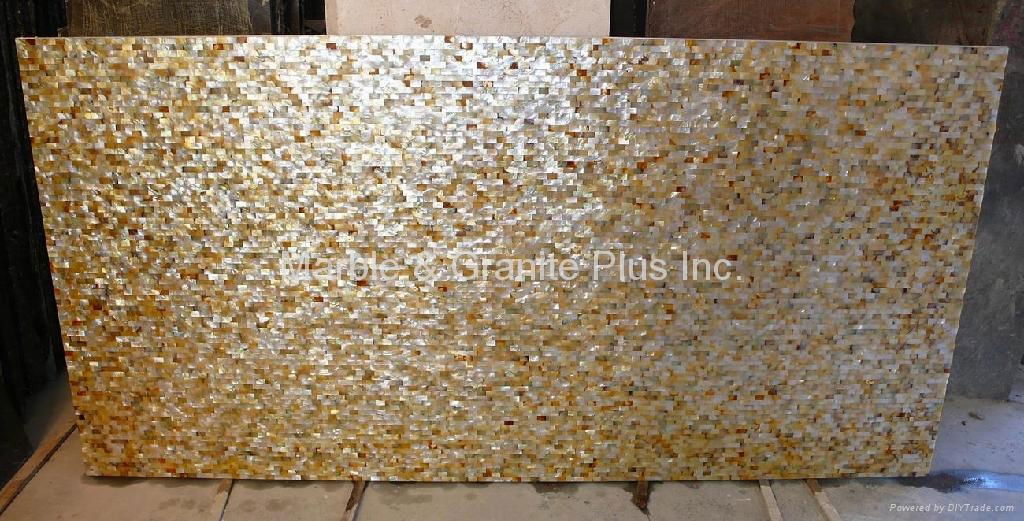 25x15mm/2430x1210x20mm Solid Yellowlip Seashell MOP slab