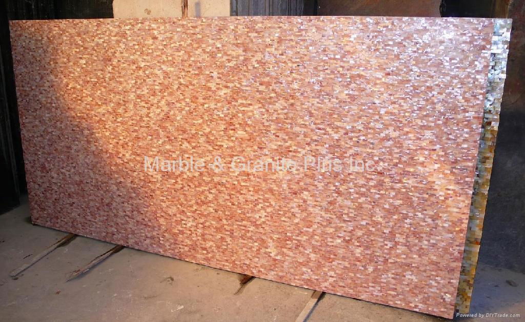 20x10mm/2440x1220x20mm Solid Pink Seashell MOP slab 