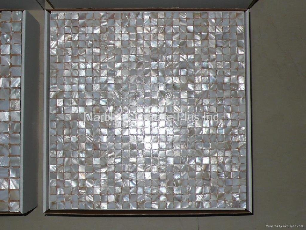 10x10mm/300x300x2mm mesh White MOP Mosaic Tile