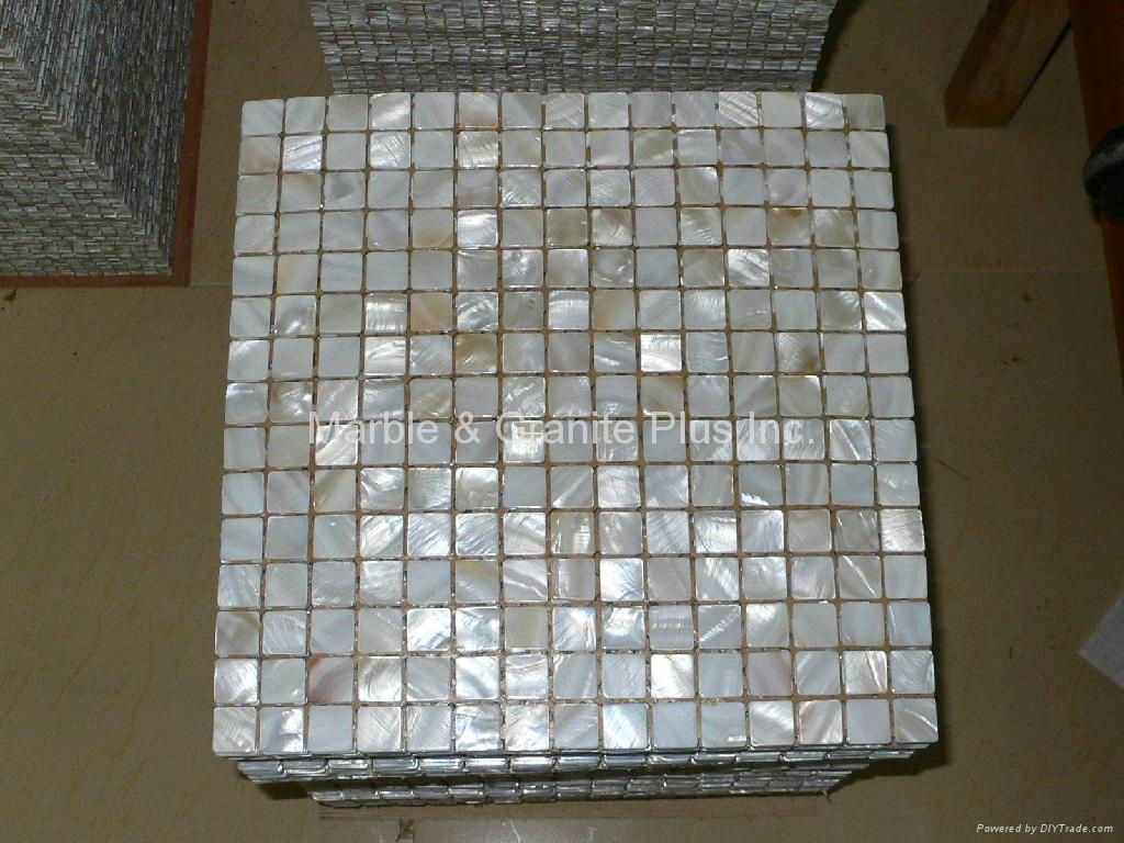 20x20mm/326x326x2mm mesh White MOP Mosaic Tile