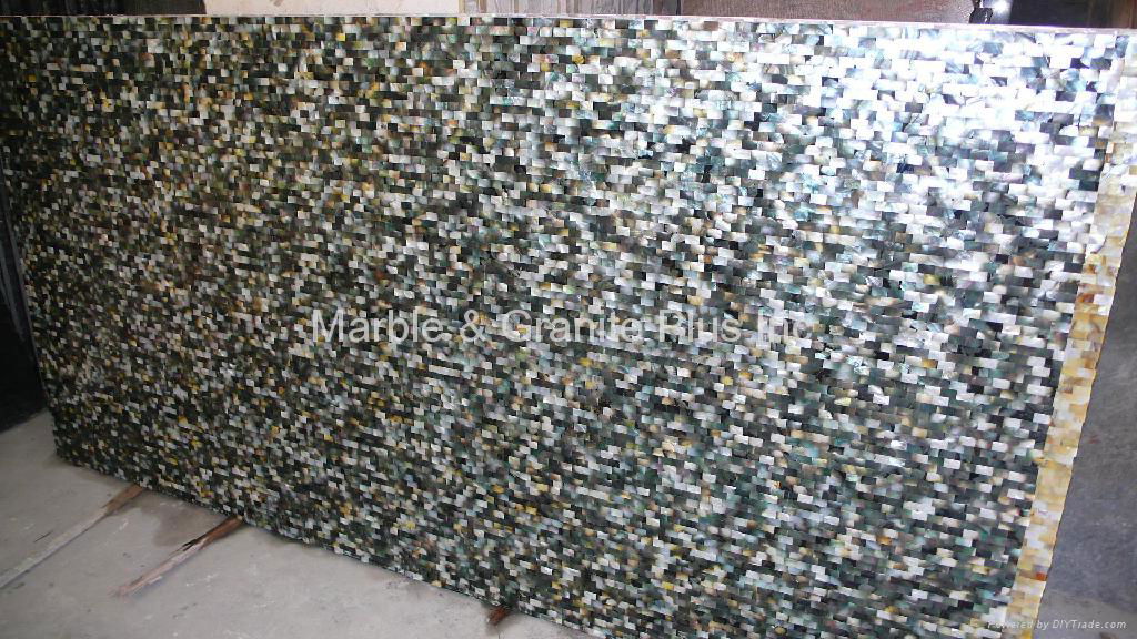 25x15mm/2440x1220x20mm Solid Blacklip Seashell MOP slab  2