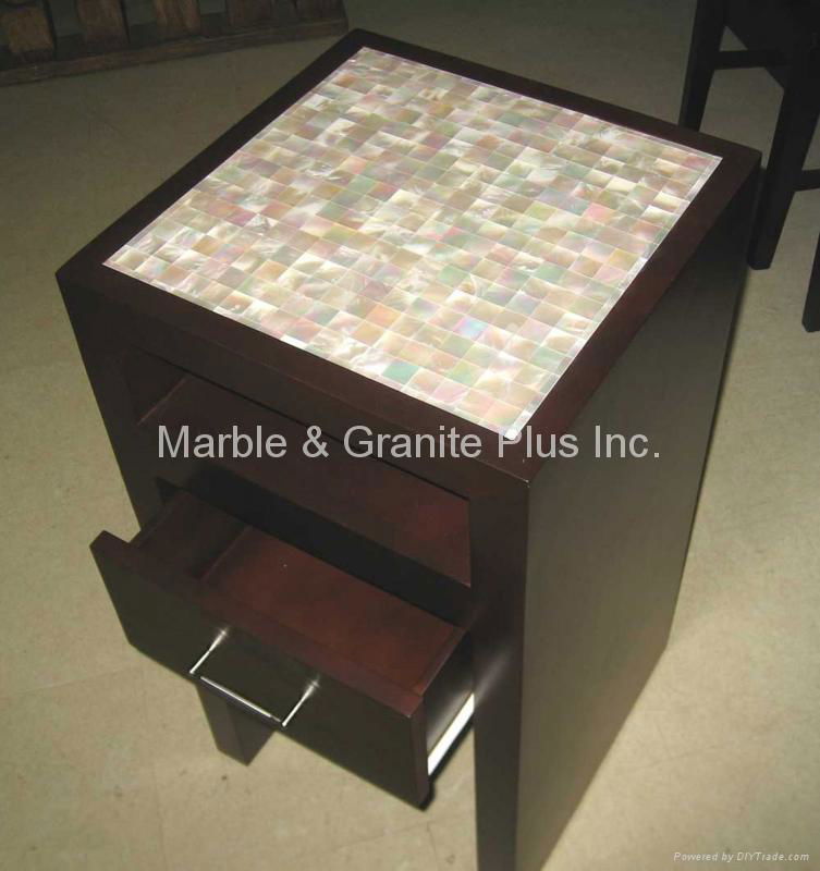 Solid MOP Shell Table Top 2