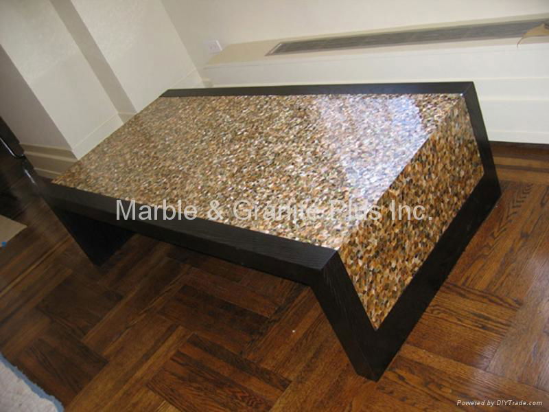 Solid MOP Shell Table Top 5