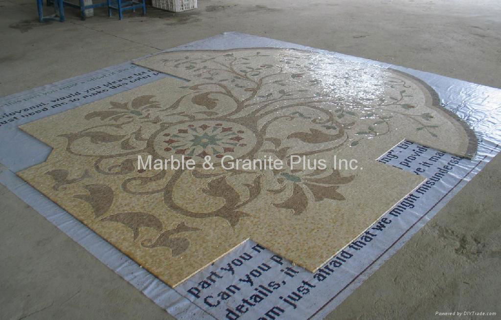 Custom order of Marble mosaic medallion for flooring