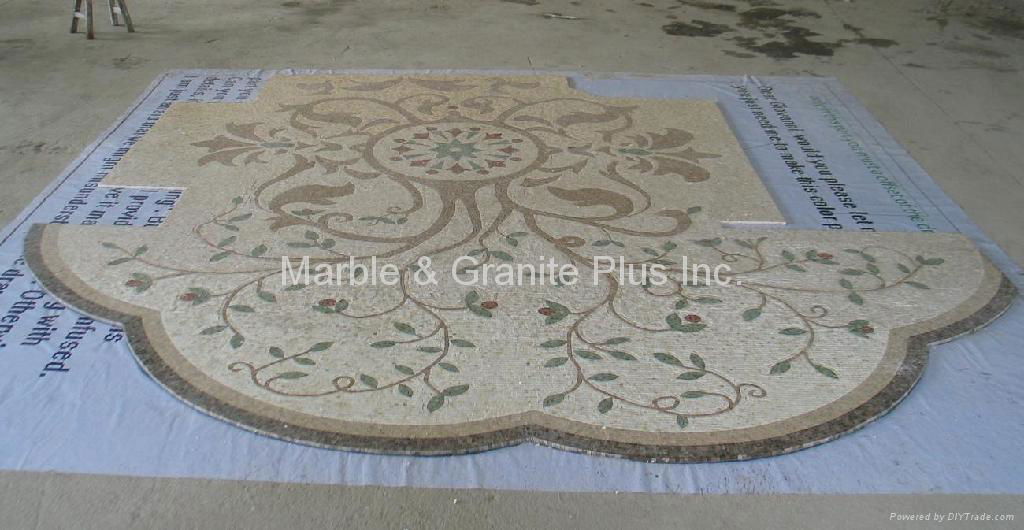 Custom order of Marble mosaic medallion for flooring 2