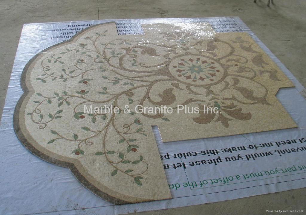 Custom order of Marble mosaic medallion for flooring 3